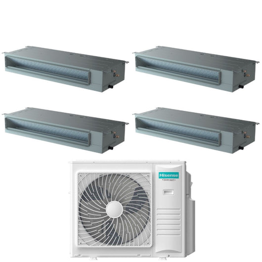 Climatizzatore Condizionatore Hisense Quadri Split Inverter Canalizzato Canalizzabile 9+9+9+18 con 5AMW105U4RQC R-32 Wi-Fi Optional 9000+9000+9000+18000 Con Telecomando di Serie