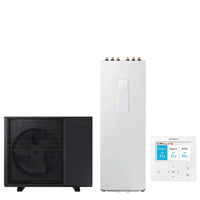 Pompa di Calore Aria-Acqua Splittata ClimateHub Samsung AE050CXYDEK/EU + Bollitore AE200CNWMEG/EU di 200 litri R290 Wi-Fi Integrato con Comando Incluso