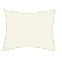 Vela Ombreggiante Rettangolare, Impermeabile e Anti-Raggi UV in HDPE, 3x4m, Crema
