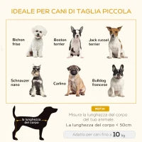 Cuccia per Cani e Gatti in Rattan PE con Cuscino in Peluche Lavabile, Φ60x32cm Grigio Scuro