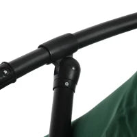 Ombrellone da Giardino 3x3 m con Zanzariera, Apertura a Manovella e Base a Croce, Verde