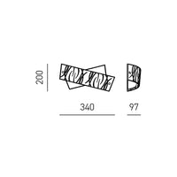 Lampada da parete Agnese bianco 2XE14 max 2X28W IP20 - Applique led da muro design moderno
