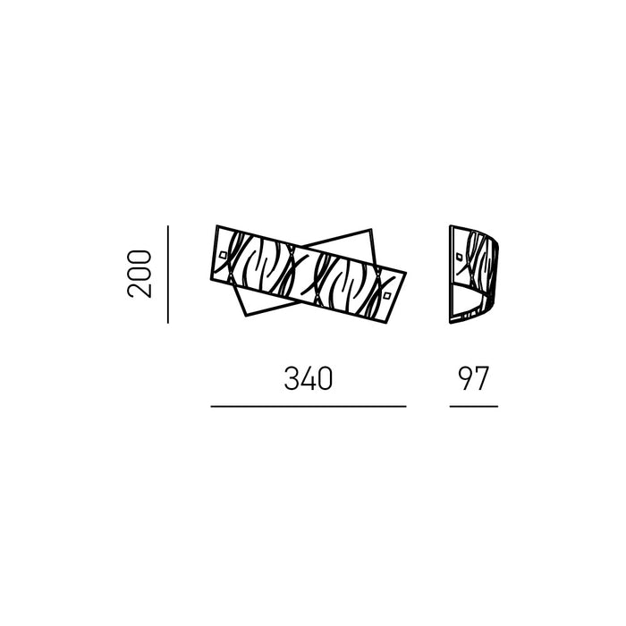 Lampada da parete Agnese bianco 2XE14 max 2X28W IP20 - Applique led da muro design moderno