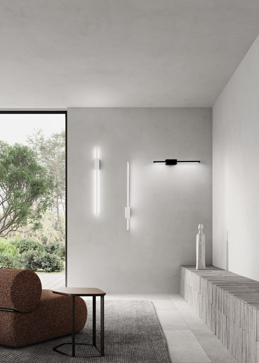 AGOS APPPLIQUE A LED NERO 12W 3000K 860LM H.60CM