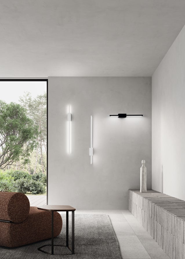 AGOS APPPLIQUE A LED NERO 12W 3000K 860LM H.60CM