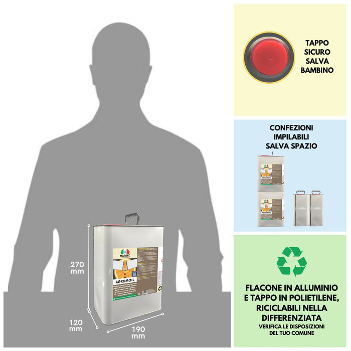 Diluente sgrassante per legno in d limonene AGRUMOIL   5LT