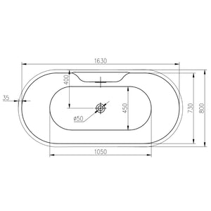 Vasca da bagno free standing design moderno ed elegante cm 170 *** confezione 1