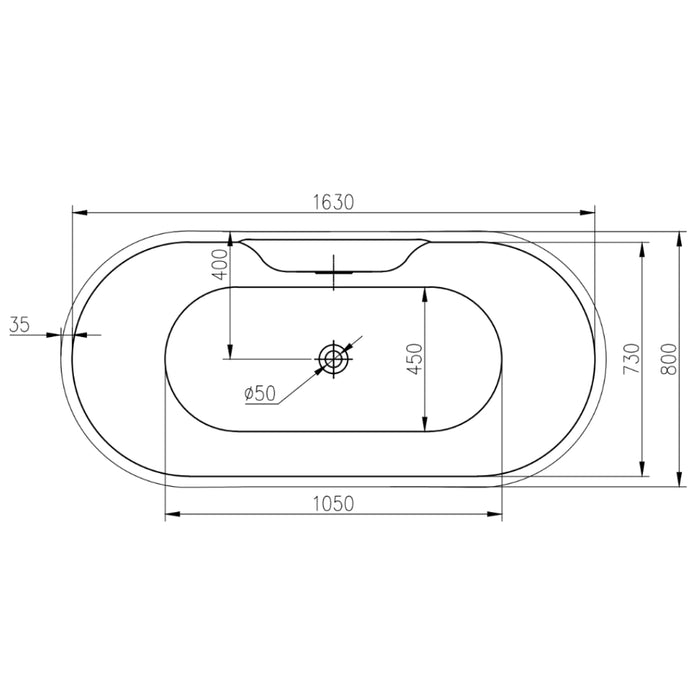 Vasca da bagno free standing design moderno ed elegante cm 170 *** confezione 1