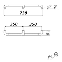Inda - Maniglione di sicurezza Comfort L.70 cm cromo lucido