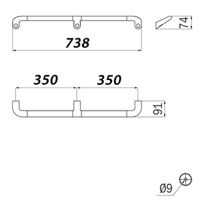 Inda - Maniglione di sicurezza Comfort L.70 cm cromo lucido