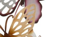 Pannello Da Muro Butterflies Oro/Bordeaux C cm 59,5X4X111,5