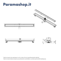 Canalina doccia in acciaio inox 100cm piastrellabile 