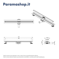 Canalina doccia 70cm in acciaio inox