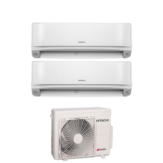 Climatizzatore Condizionatore Dual Split Inverter Hitachi serie AIRHOME 600 9+9 con RAM-G43N2HAE R-32 Wi-Fi Integrato 9000+9000