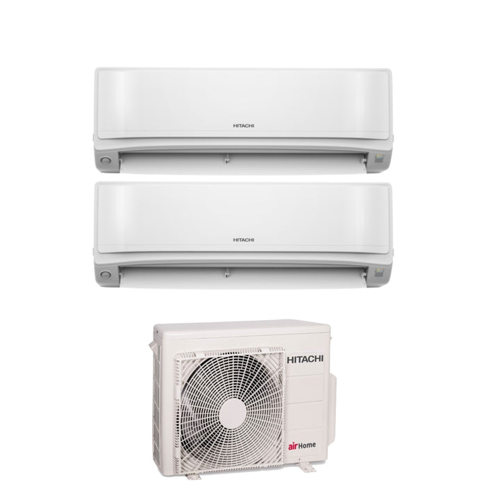 Climatizzatore Condizionatore Dual Split Inverter Hitachi serie AIRHOME 600 9+9 con RAM-G43N2HAE R-32 Wi-Fi Integrato 9000+9000