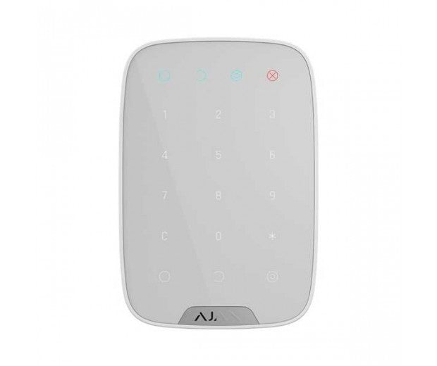 AJAX AJKP KeyPad Tastiera wireless e touch senza fili wireless 868MHz usata per inserire/disinserire il sistema di sicurezza ajax colore bianco AJ8706