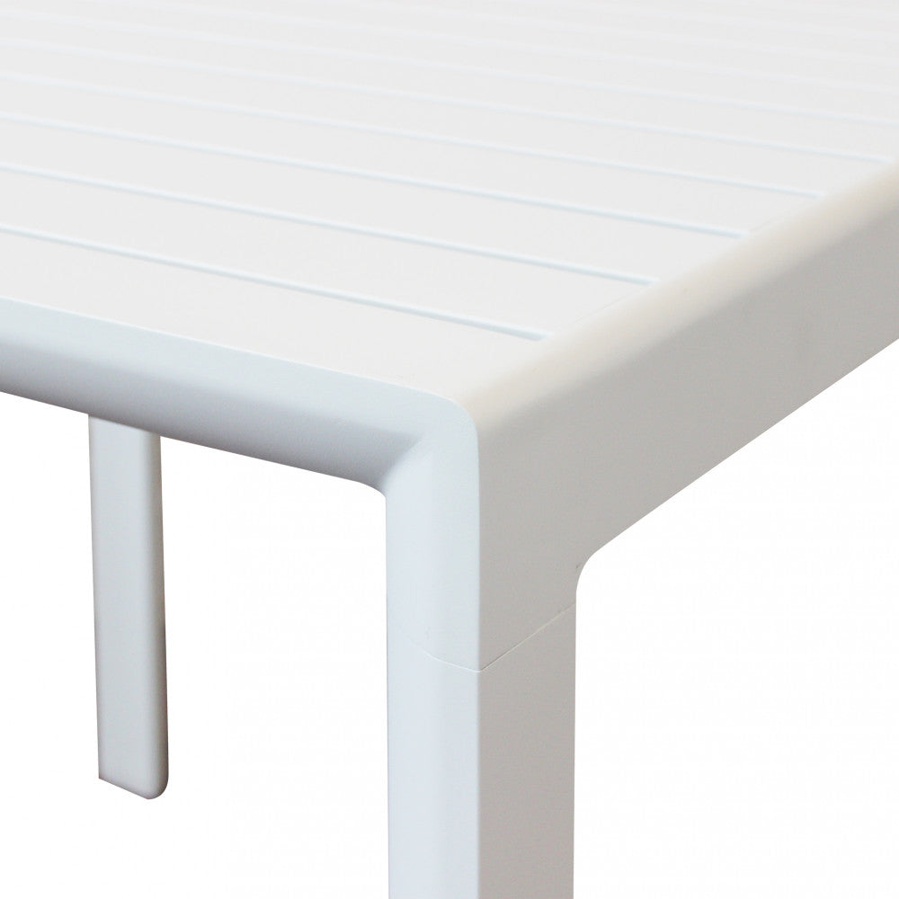 Tavolo In Alluminio Rosario 80X80 Cm Bianco