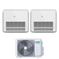 Condizionatore Dual Split Console Hisense 9+12 con 2AMW52U4RXC R-32 Wi-Fi Optional con Telecomando di Serie