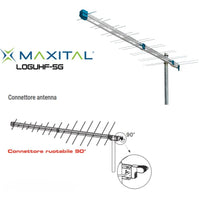 Maxital loguhf-5g antenna logaritmica uhf 28 elementi con filtro 5g