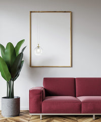 ALADINO SOSPENSIONE 1 LUCE VETRO TRASPARENTE D.15CM ATTACCO G9