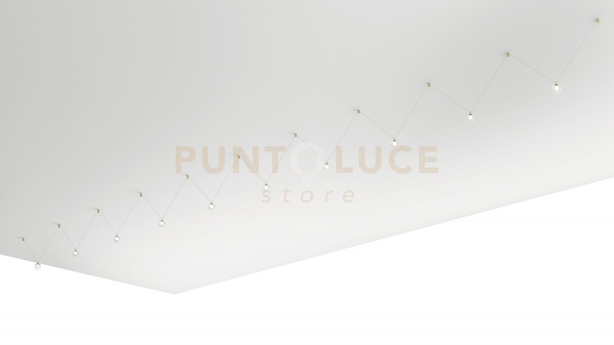 ALADINO SOSPENSIONE 10 LUCI VETRO TRASPARENTE D.15CM ATTACCO G9