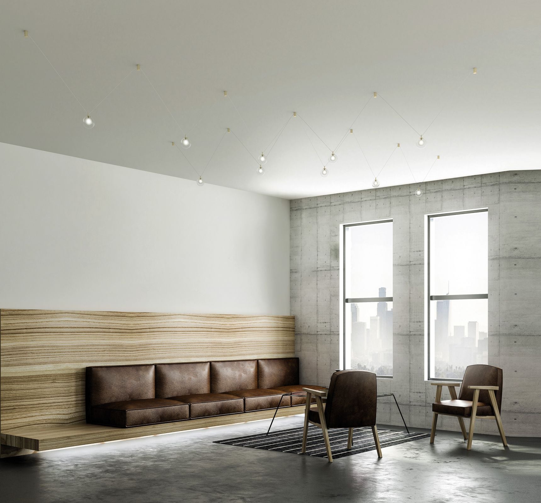 ALADINO SOSPENSIONE 10 LUCI VETRO TRASPARENTE D.15CM ATTACCO G9