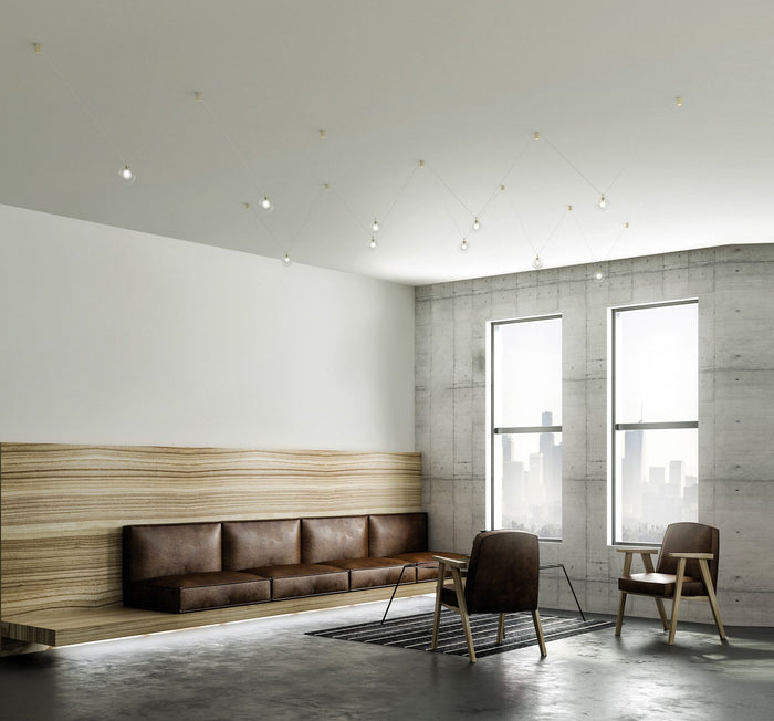 ALADINO SOSPENSIONE 10 LUCI VETRO TRASPARENTE D.15CM ATTACCO G9