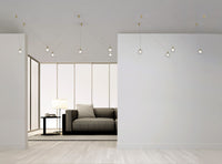 ALADINO SOSPENSIONE 10 LUCI VETRO TRASPARENTE D.15CM ATTACCO G9