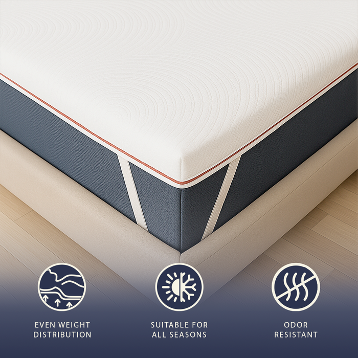 Topper matrimoniale 160 X 200 Memory Foam 9 Zone | Altezza 5 cm | Anallergico