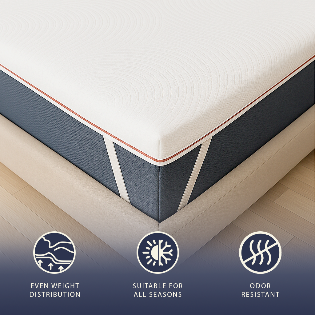 Topper singolo 80 X 190 Memory Foam 9 Zone | Altezza 5 cm | Anallergico