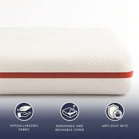 Topper matrimoniale francese 135 X 190 Memory Foam 9 Zone | Altezza 5 cm | Anallergico