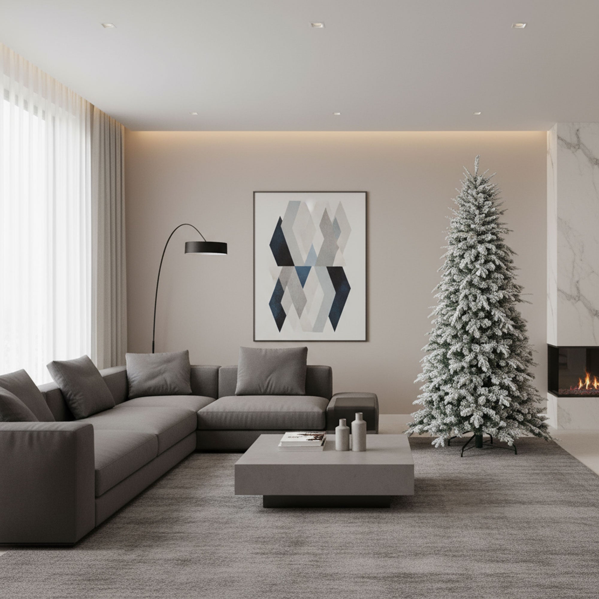 Artik - Albero di Natale Innevato in PE e PVC Ø124x180H cm, 1366 Punte