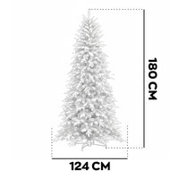 Artik - Albero di Natale Innevato in PE e PVC Ø124x180H cm, 1366 Punte