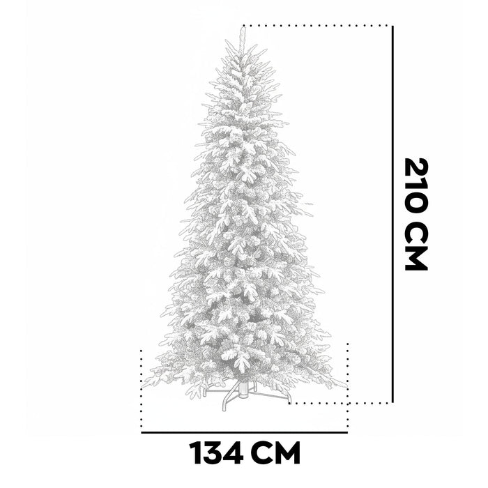 Artik - Albero di Natale Innevato in PE e PVC Ø134x210H cm, 1876 Punte