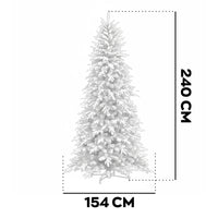 Artik - Albero di Natale Innevato in PE e PVC Ø154x240H cm, 2436 Punte