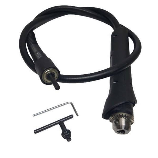 ALBERO PROLUNGA FLESSIBILE PER TRAPANO 130 CM CON MANDRINO A CREMAGLIERA