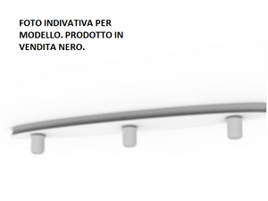 ALESSIA-3L N Lampada da soffitto 3 attacchi struttura nera ovale attacco E14 senza vetri