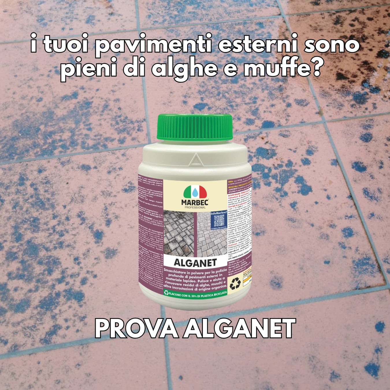 Pulizia pavimenti esterni ALGANET   800GRx6Pz