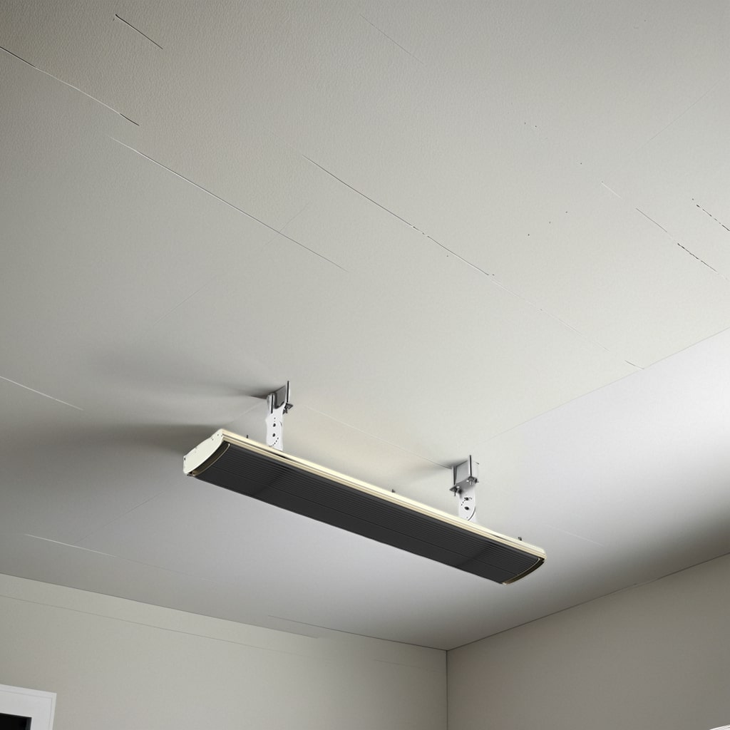 Riscaldatore Industriale a Infrarossi Mpc Algeciras Struttura In Alluminio Adatto Per Interni Ed Esterni Potenza 4000w Alimentazione 380v Lunghezza 200 Cm Modello Senza Telecomando