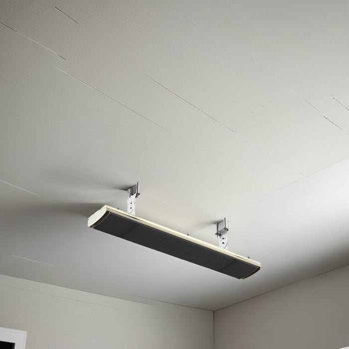 Riscaldatore Industriale a Infrarossi Mpc Algeciras Struttura In Alluminio Adatto Per Interni Ed Esterni Potenza 4000w Alimentazione 380v Lunghezza 200 Cm Modello Senza Telecomando