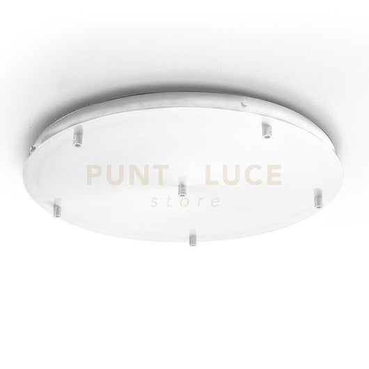 ALICE B T/6 - ROSONE IN METALLO BIANCO OPACO 6 FORI D.52CM