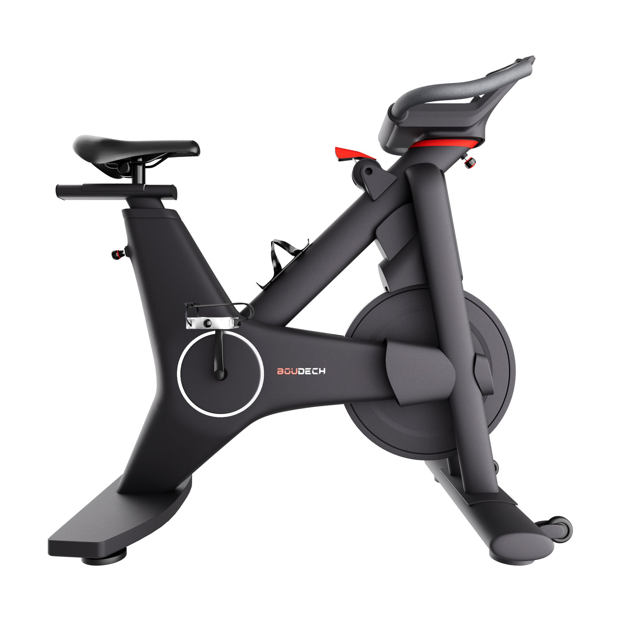 Aliena 2400 - Spin Bike Cyclette da Corsa con Volano 24 Kg Resistenza Elettrica con Display e Porta Tablet Nera