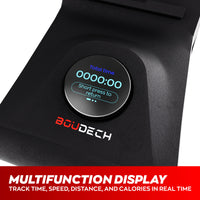 Aliena 2400 - Spin Bike Cyclette da Corsa con Volano 24 Kg Resistenza Elettrica con Display e Porta Tablet Nera