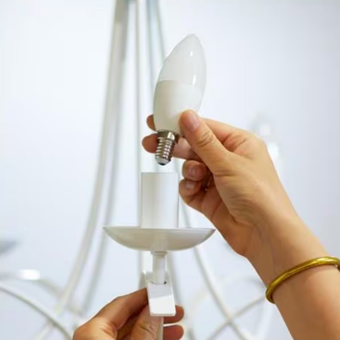 Kit lampadina a candela led optonica ac175-265v e14 c37 a led 8 watt *** temperatura colore lampada 6000k bianco fred...