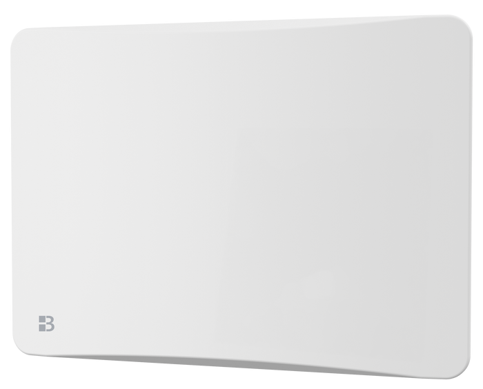 Radiatore elettrico fisso ad inerzia secca ghisa + pellicola + plug & play 1000W ALMEA orizzontale bianco