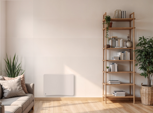 Radiatore elettrico fisso ad inerzia secca ghisa + pellicola + plug & play 1000W ALMEA orizzontale bianco