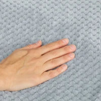 Coperta Elettrica 160x140 cm con 5 Livelli di Calore e 2 Telecomandi, in Pile e Poliestere Grigio