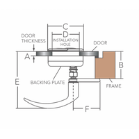 ALZAPAGLIOLO INOX 316 CON MANIGLIA