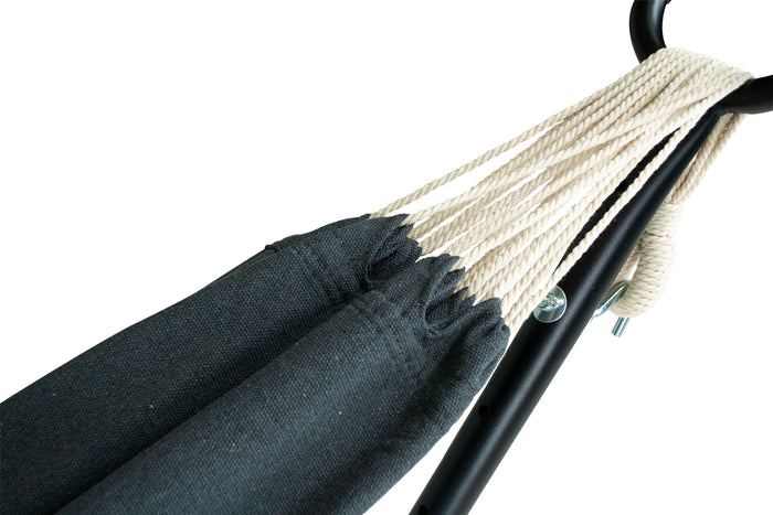 Amaca con supporto da giardino mod. Panama grigio scuro AM05PA