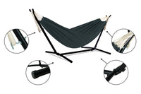 Amaca con supporto da giardino mod. Panama grigio scuro AM05PA